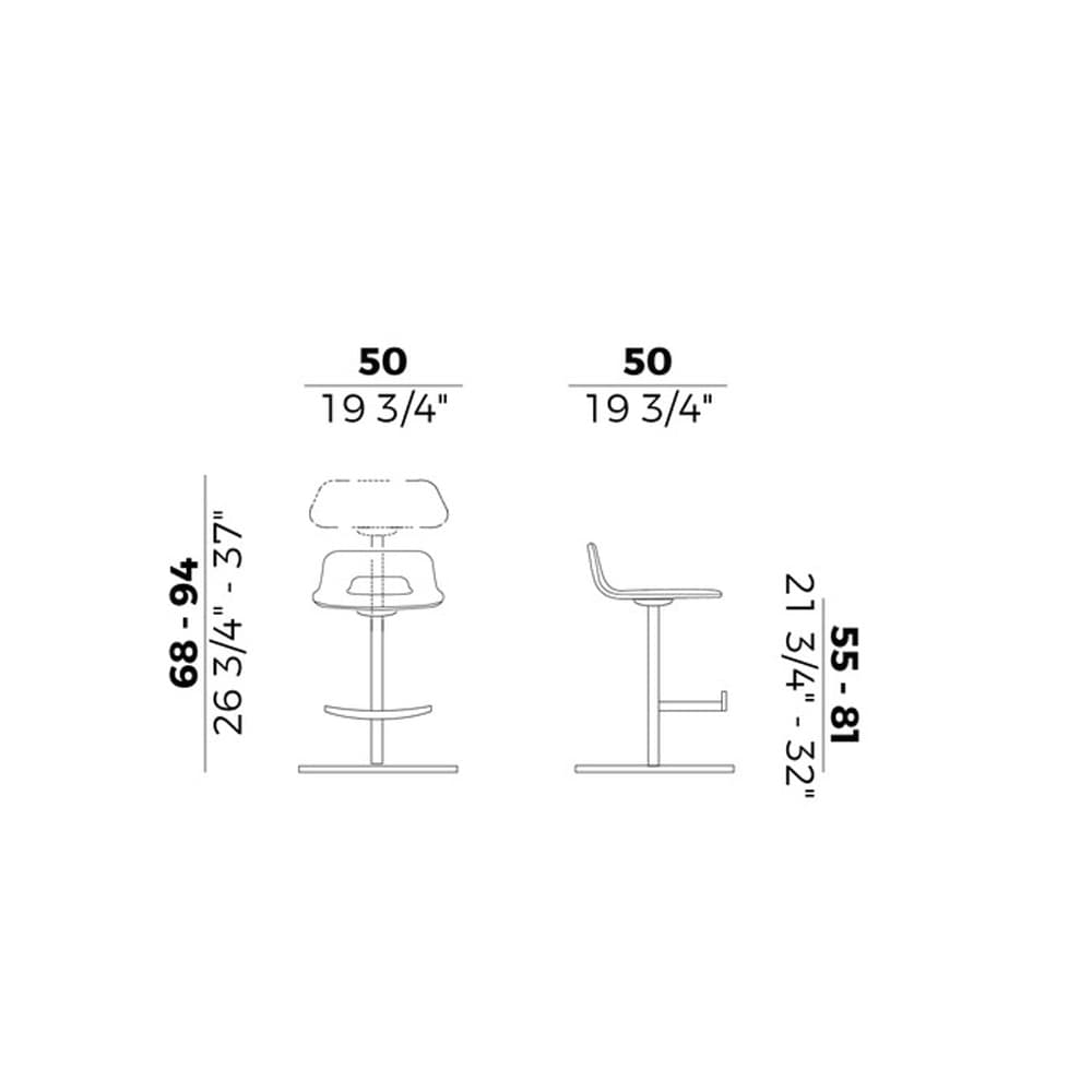 Torso Bar Stool by Potocco