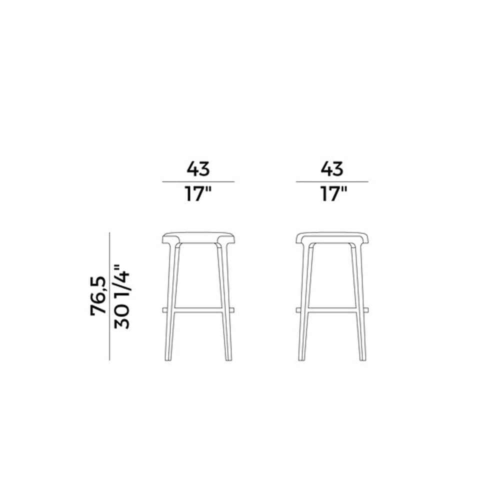 Velis 942-Ac Bar Stool by Potocco