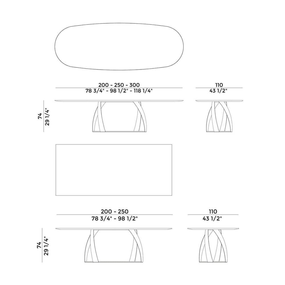 Bon Bon Dining Table by Potocco