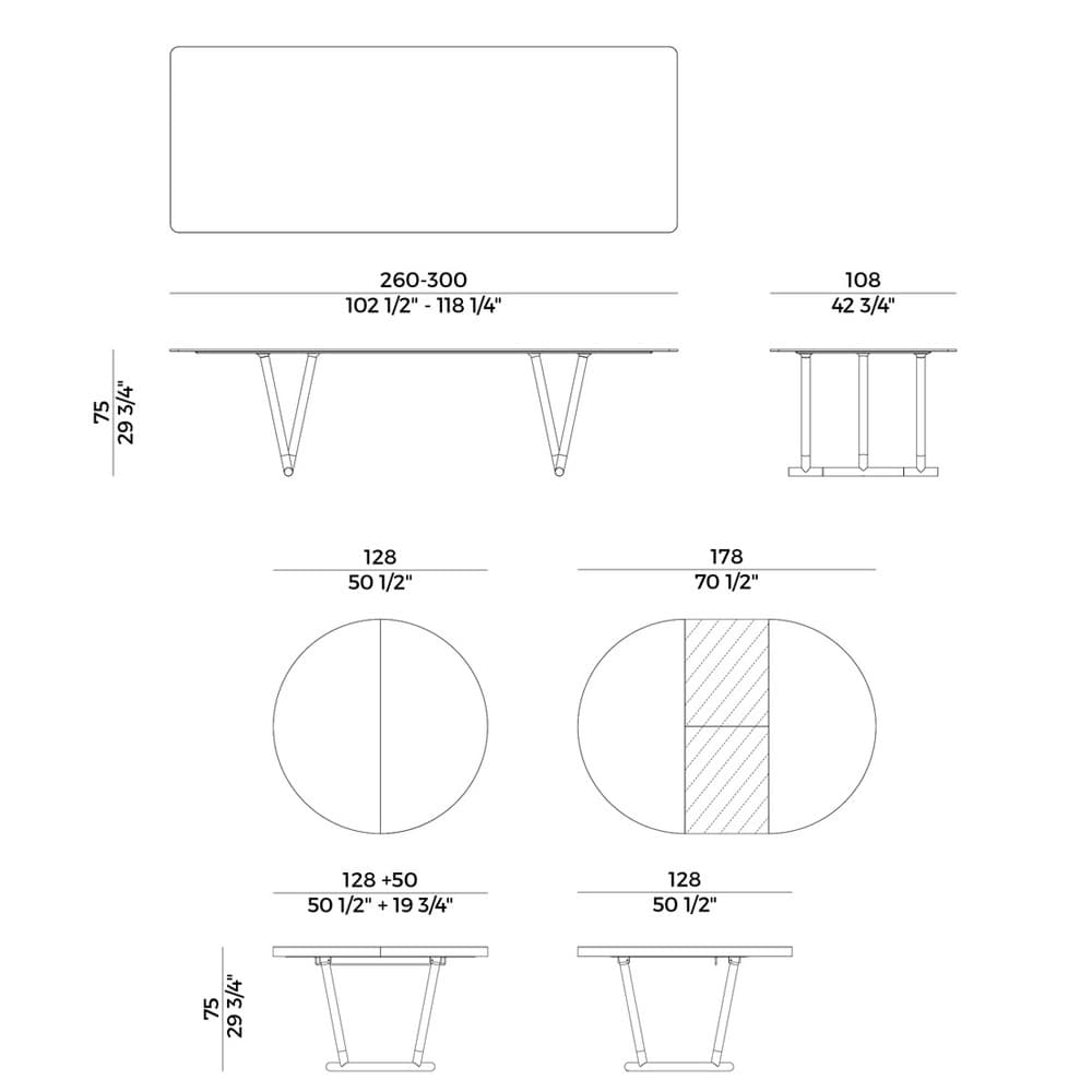 Pipe Dining Table by Potocco