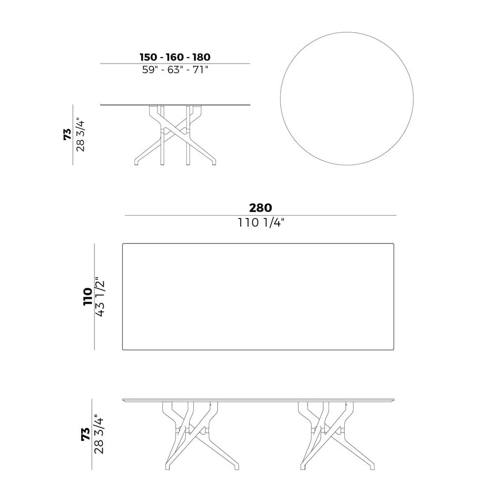 Torso Dining Table by Potocco