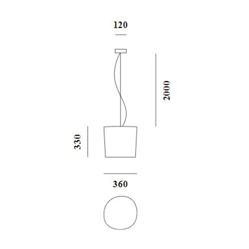 Chorus Suspension Lamp by Prandina