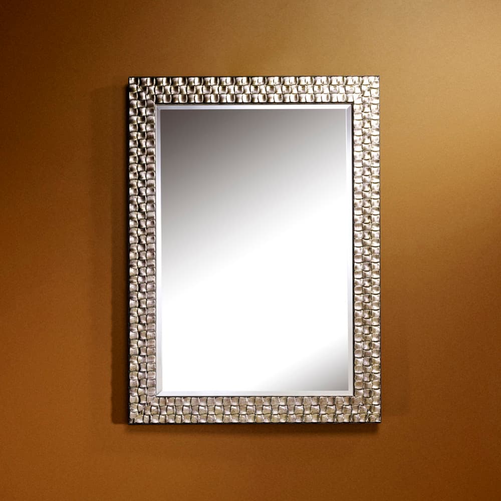 Almeria Silver Rect Mirror by Quick Ship