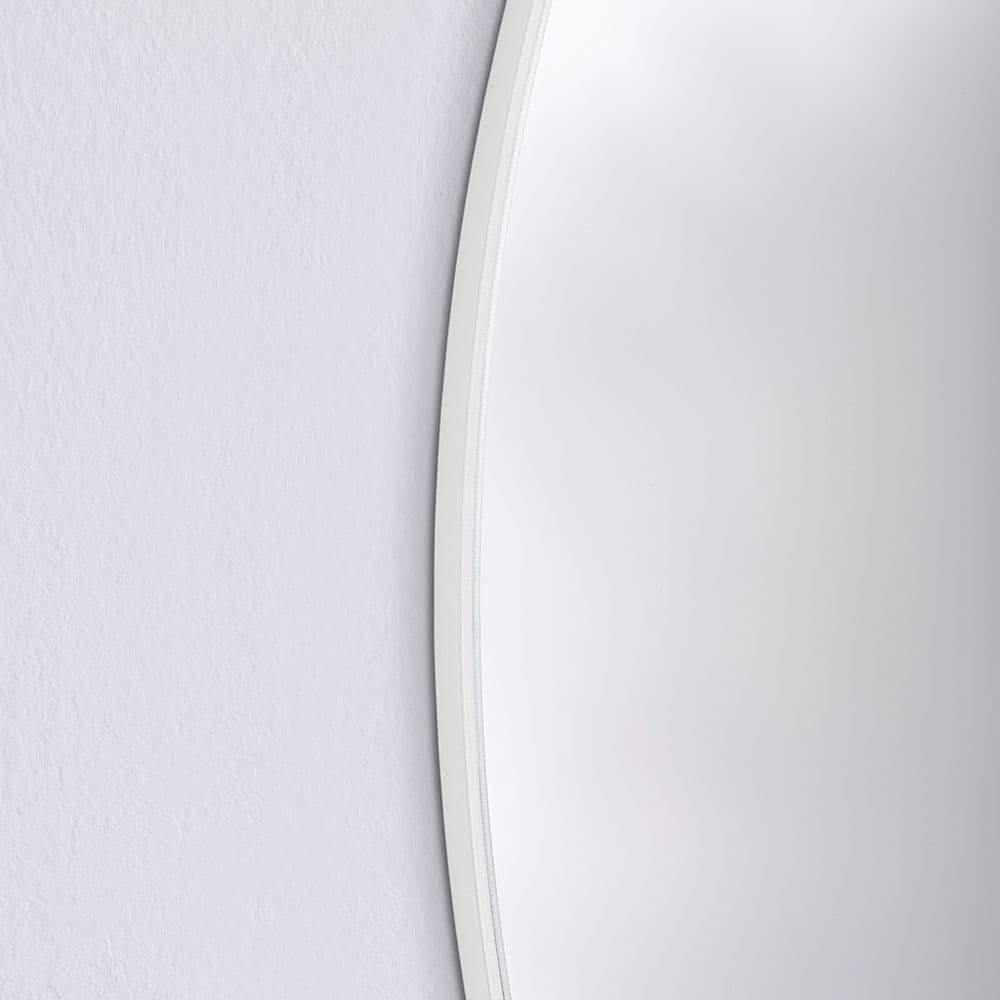 Hoop White L Mirror, Quick Ship