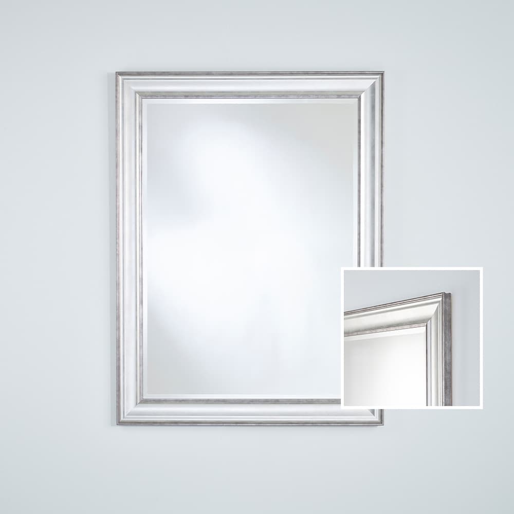 Lorca Silver Rect Mirror, Quick Ship