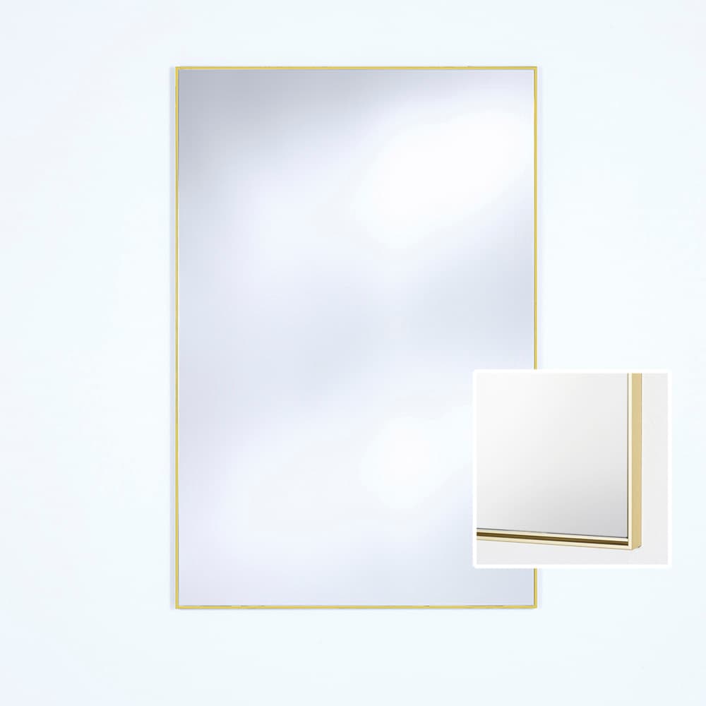 Lucka Gold Rect Mirror, Quick Ship