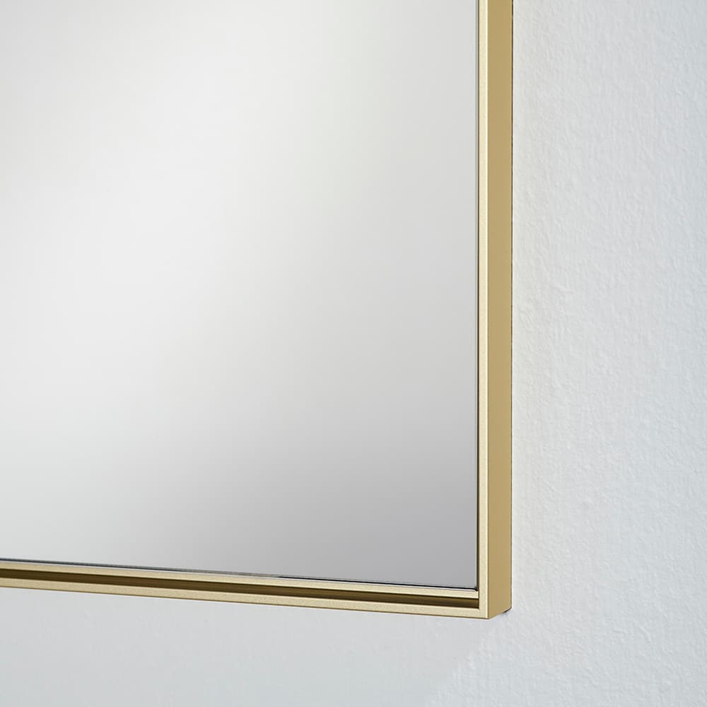 Lucka Gold Rect Mirror, Quick Ship