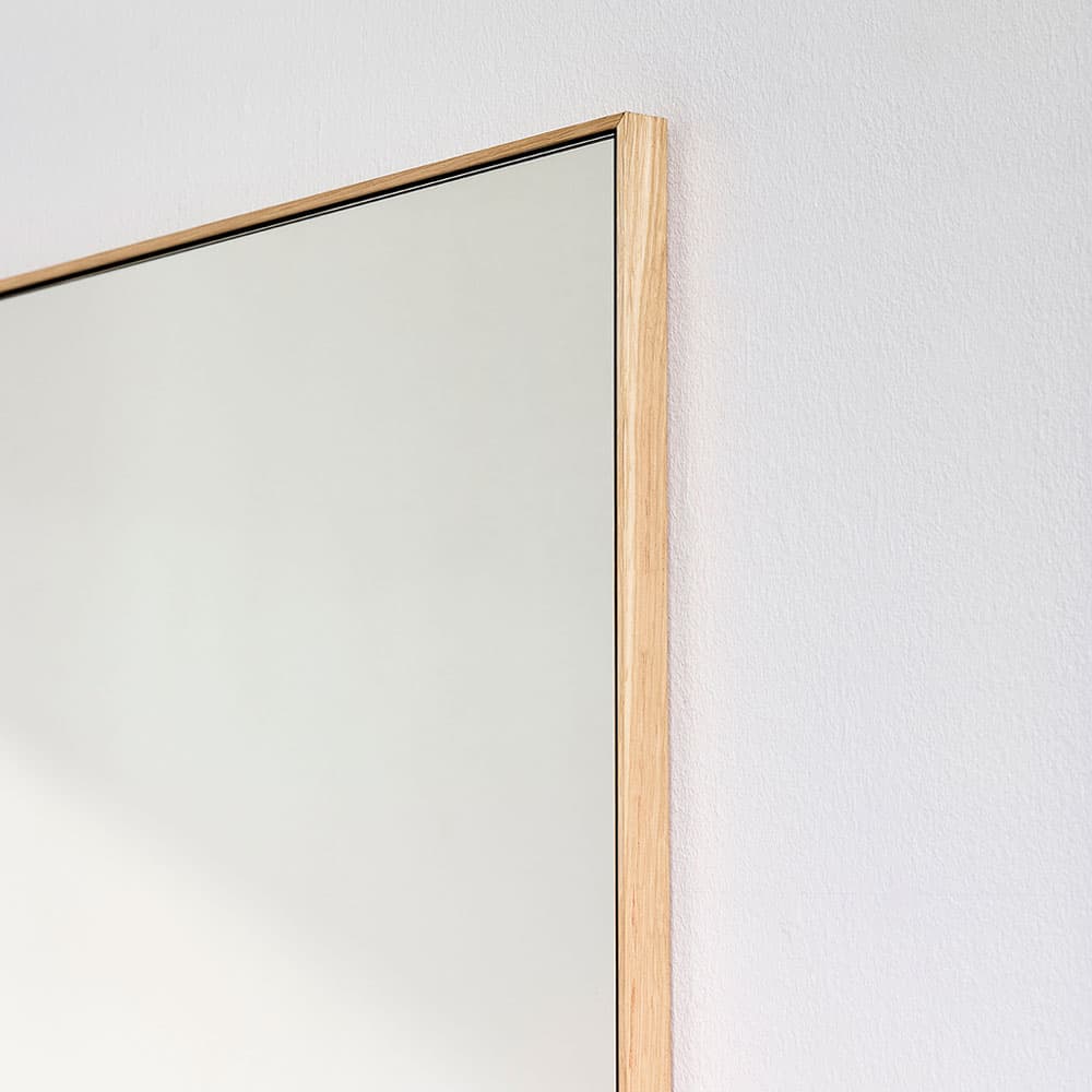 Lucka Oak Small Rect Mirror, Quick Ship