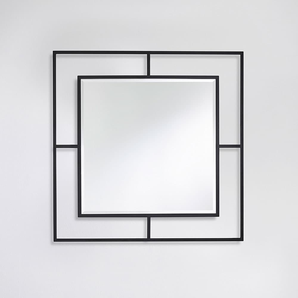 Nico Black Square Mirror, Quick Ship