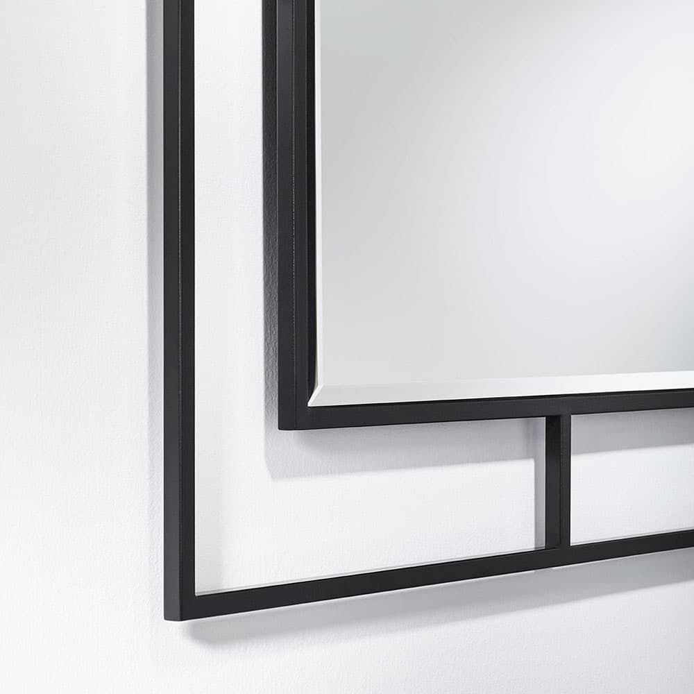 Nico Black Square Mirror, Quick Ship