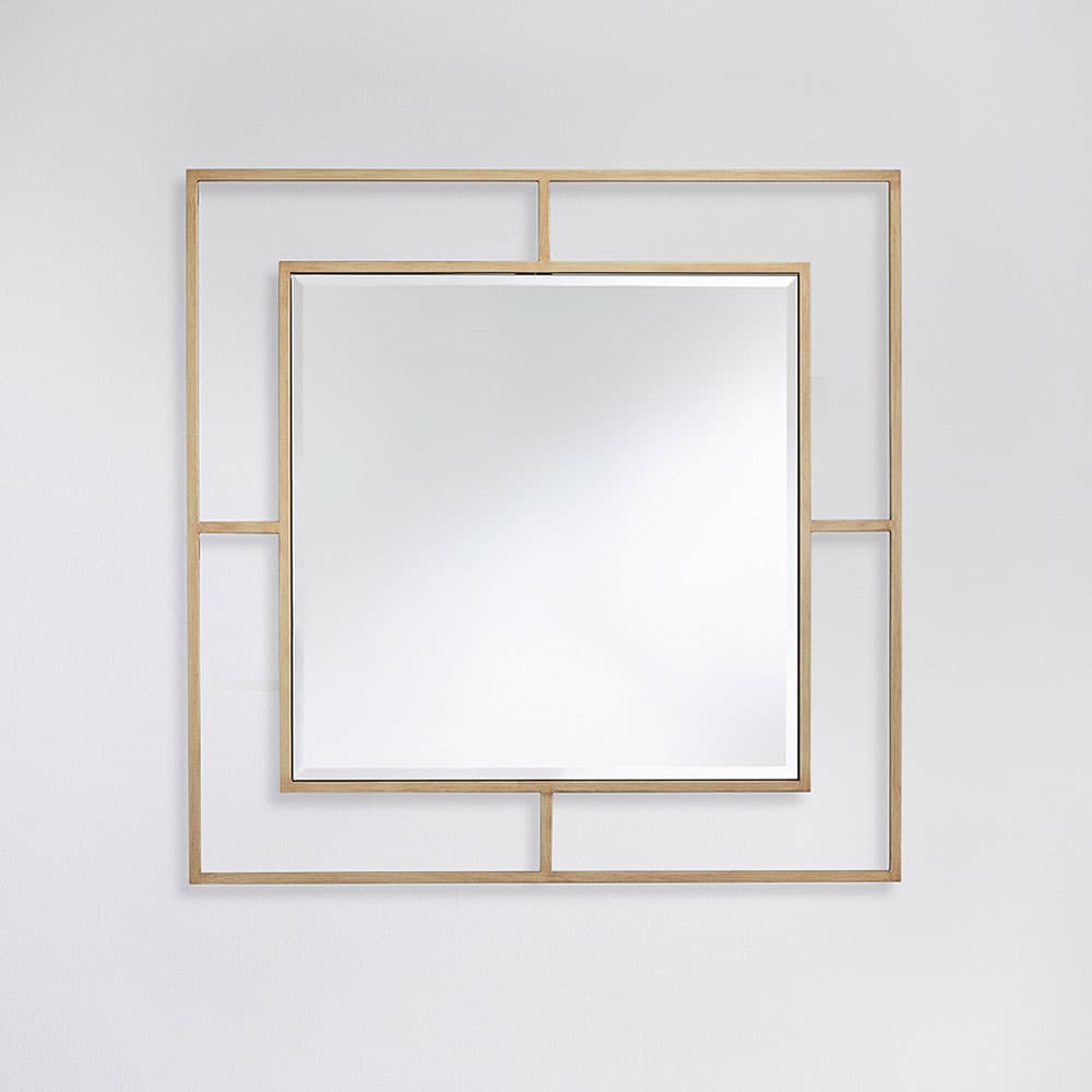 Nico Bronze Square Mirror, Quick Ship