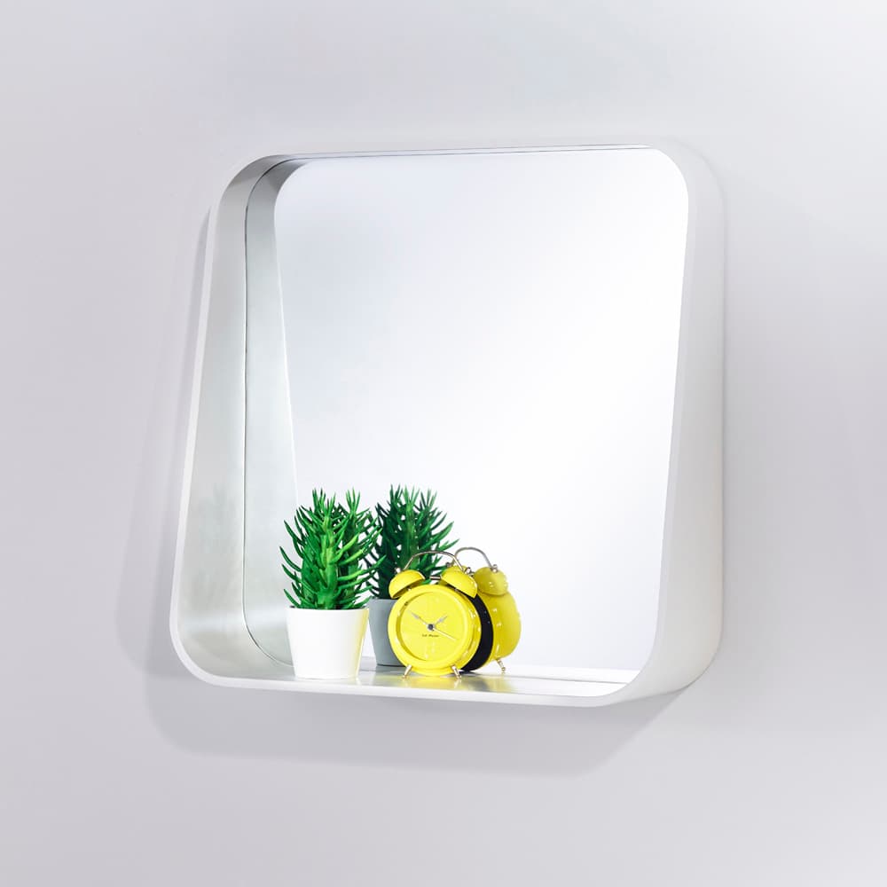 Rack White Mirror, Quick Ship