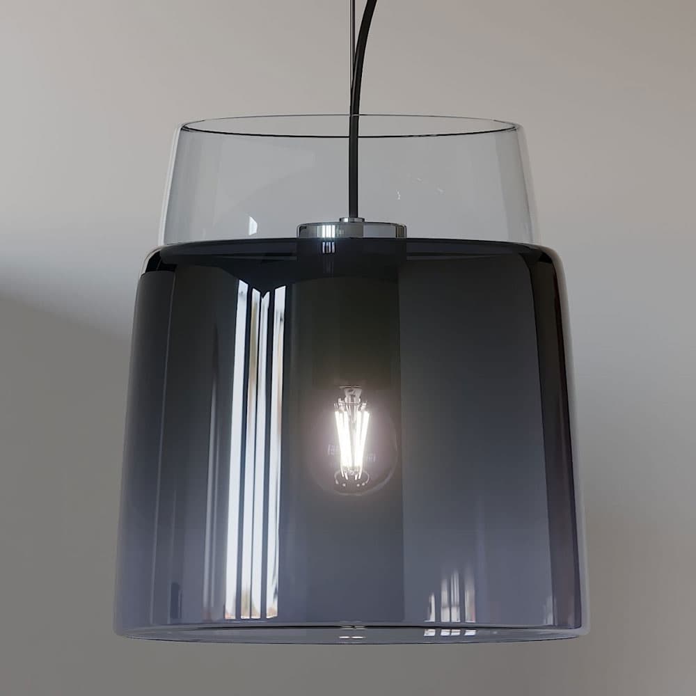 Vestale Fume Suspension Lamp, Quick Ship