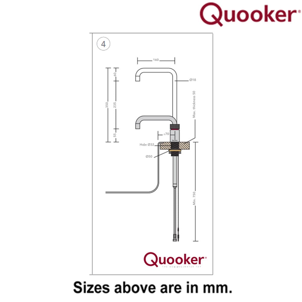 Nordic Square Twin Tap by Quooker