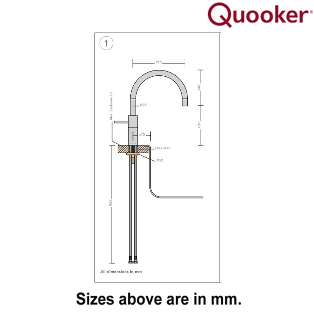 Nordic Round Single Tap by Quooker