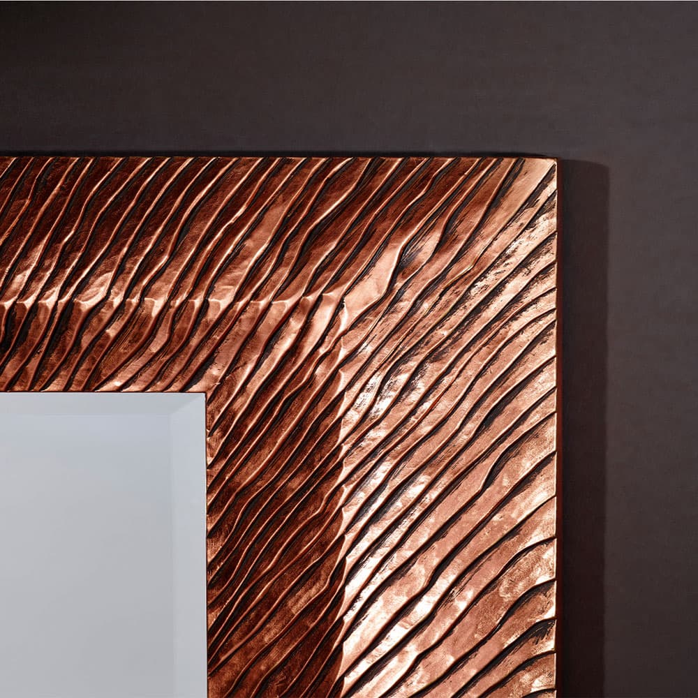 Groove Copper Wall Mirror by By FCI London