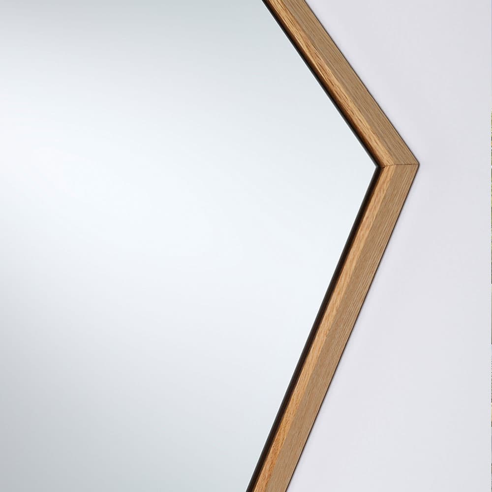 Lina Oak Hex Mirror By FCI London