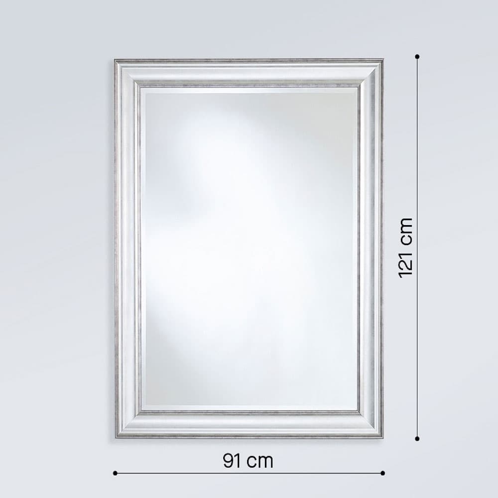 Lorca Silver Rectangle Mirror By FCI London