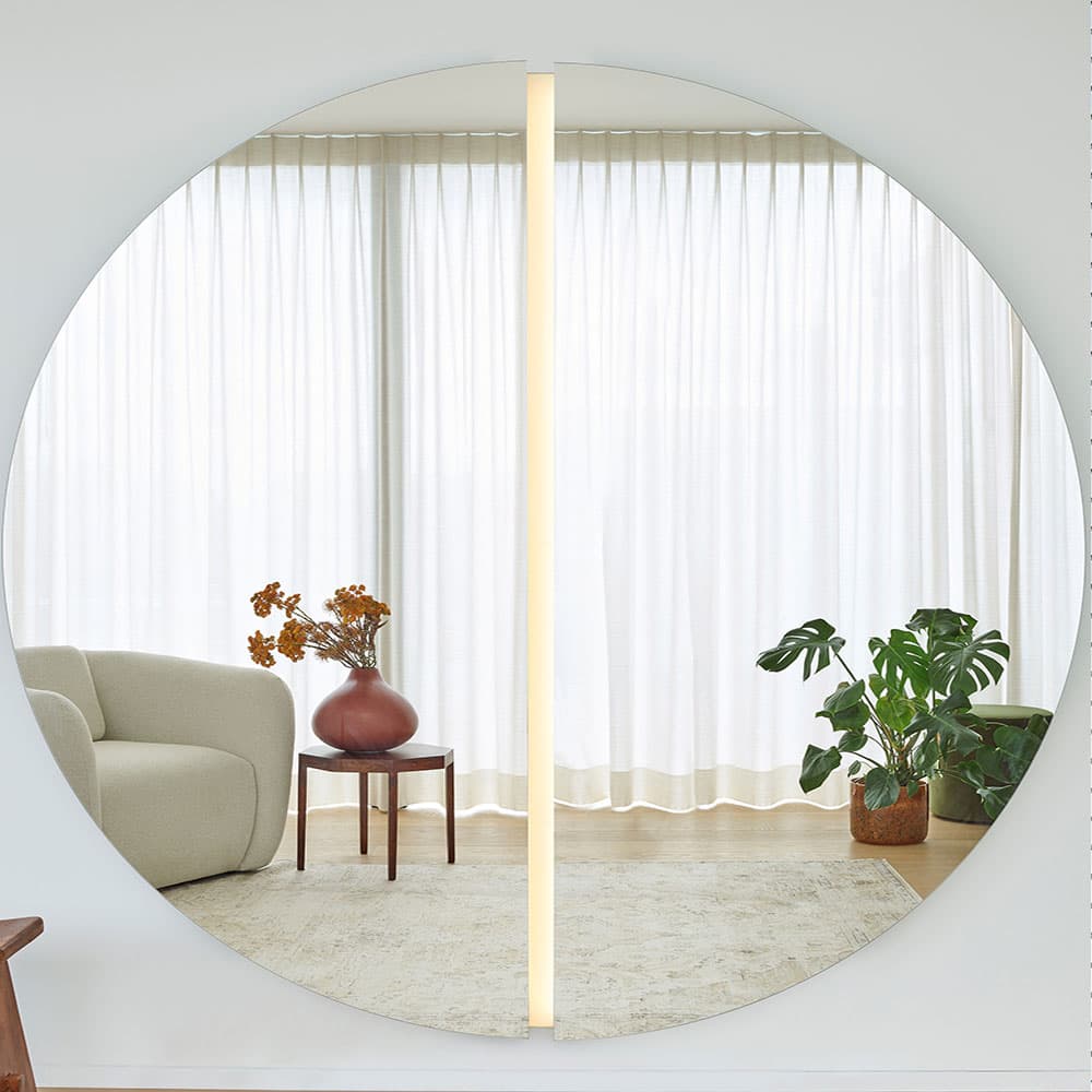 Luna Light Round L Mirror By FCI London