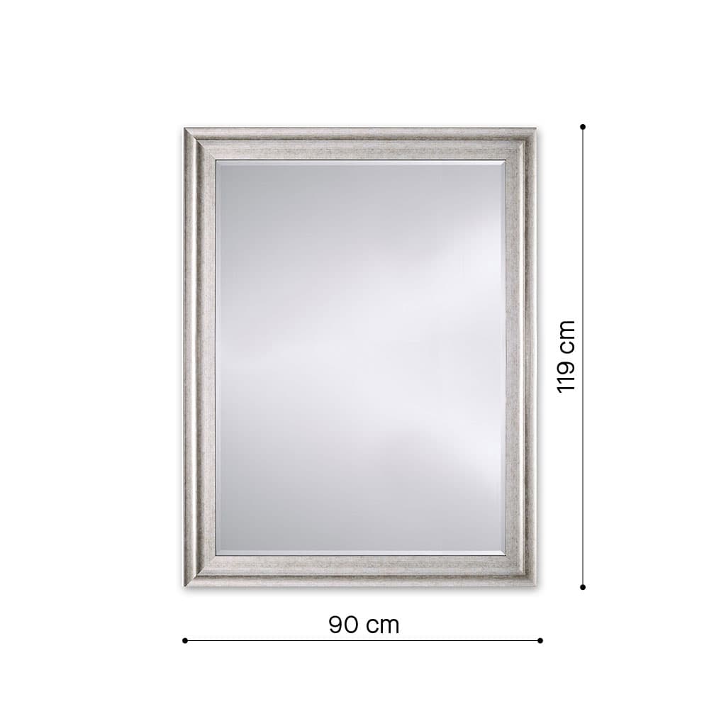 Metz Silver Rectangle Mirror By FCI London