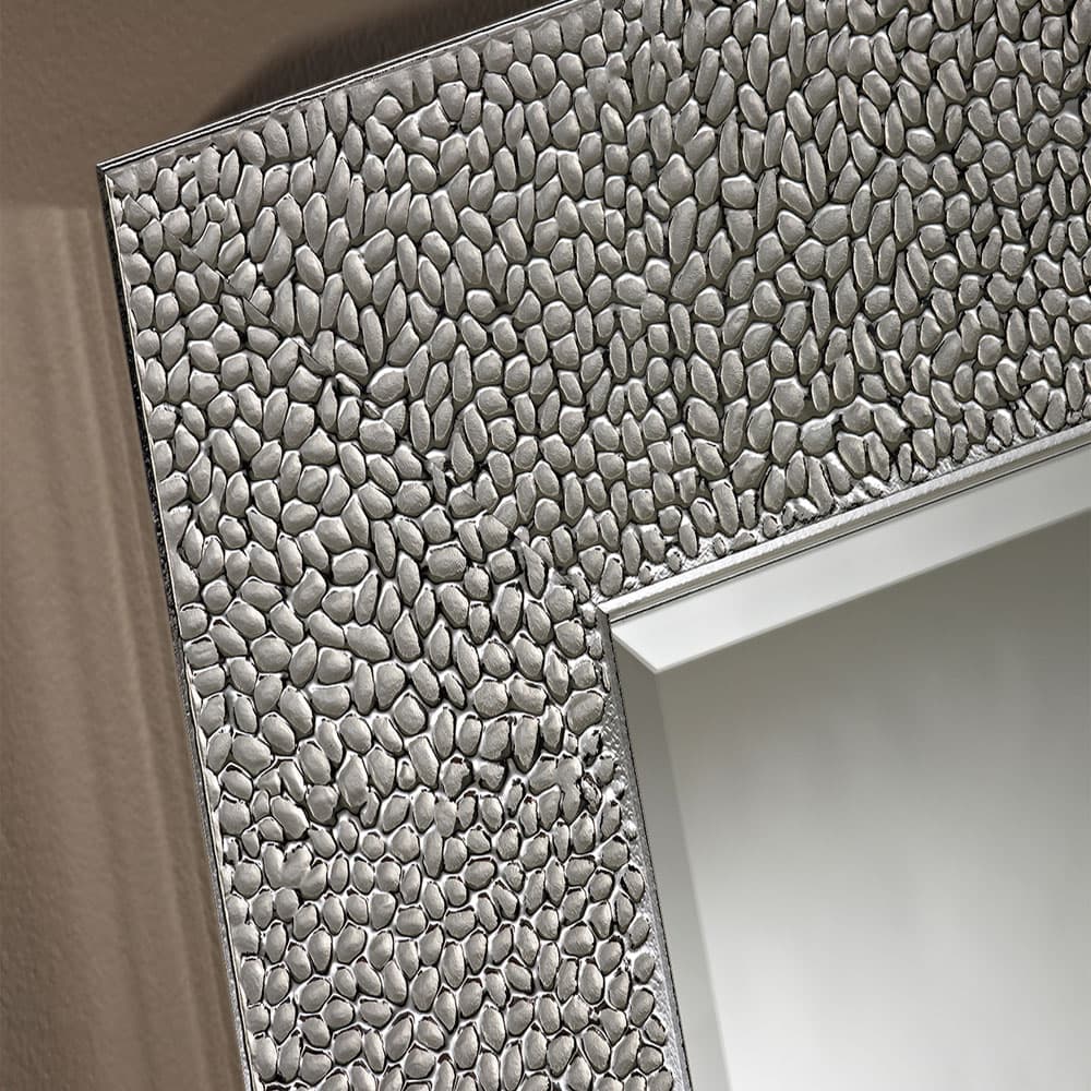 Oslo Silver Square Wall Mirror By FCI London