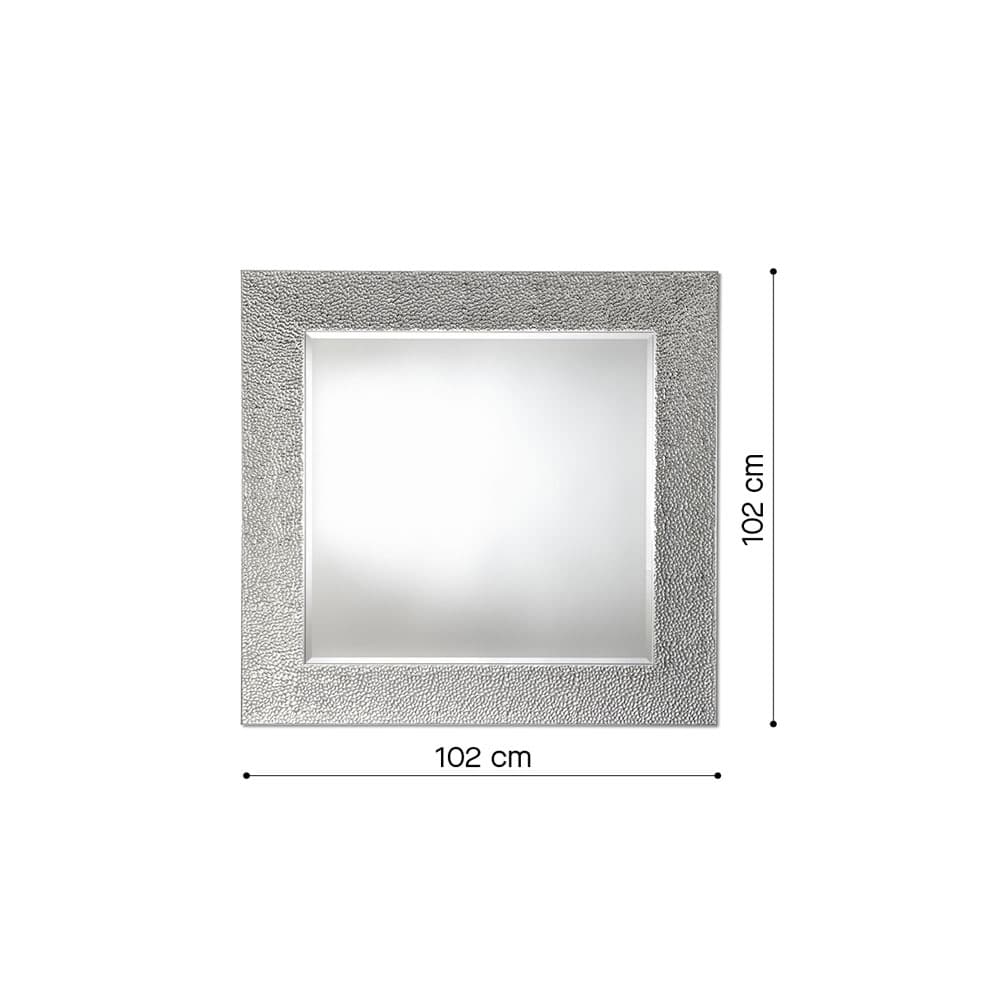 Oslo Silver Square Wall Mirror By FCI London