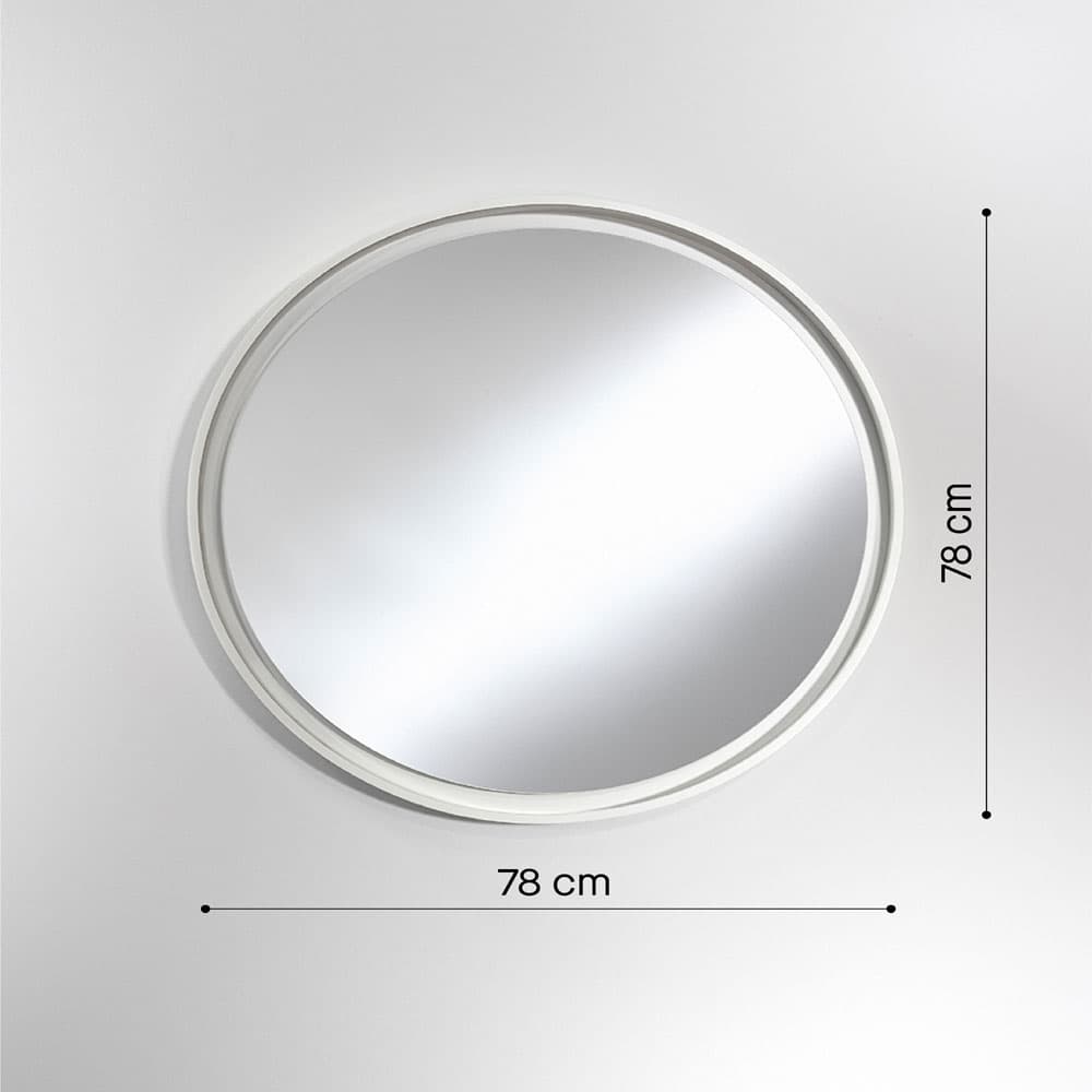 Radius L White Wall Mirror By FCI London