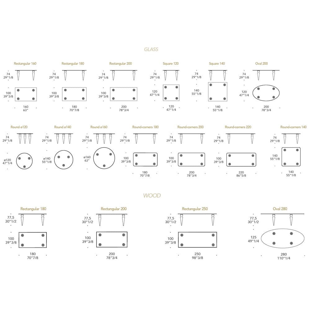 Grand Channel 72 Dining Table by Reflex Angelo