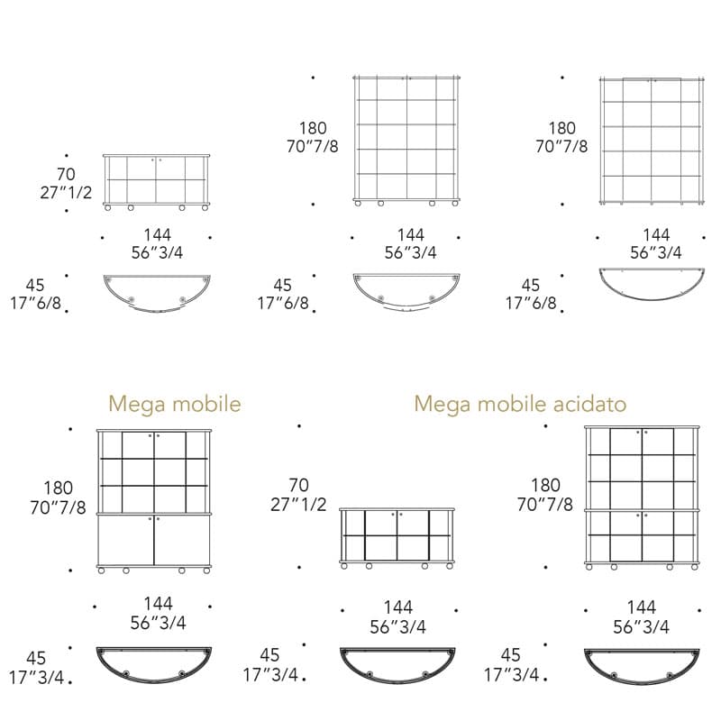 Mega Display Cabinet by Reflex Angelo