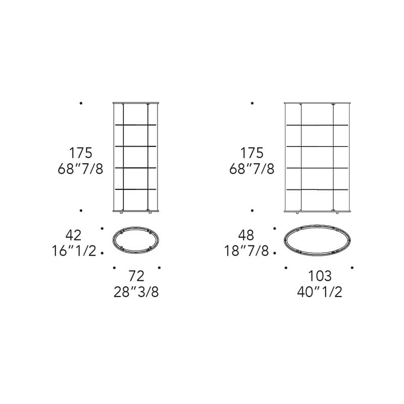 Ellipse Display Cabinet by Reflex Angelo