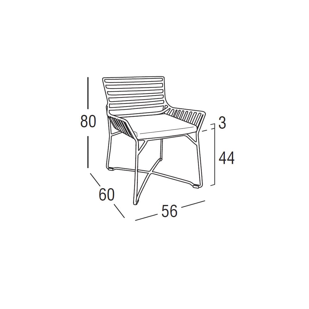 Hamptons Graphics 9750 Outdoor Armchair by Roberti Rattan