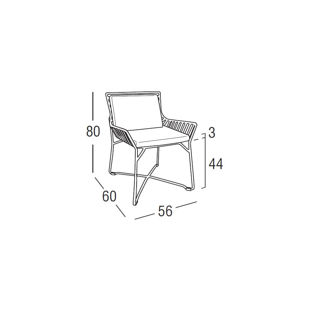 Hamptons Graphics 9751 Outdoor Armchair by Roberti Rattan