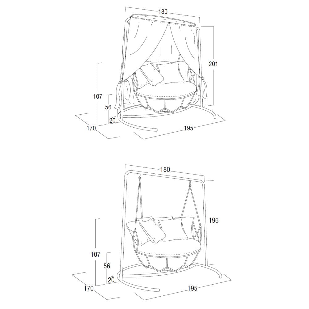 Gravity 9884 Swing by Roberti Rattan