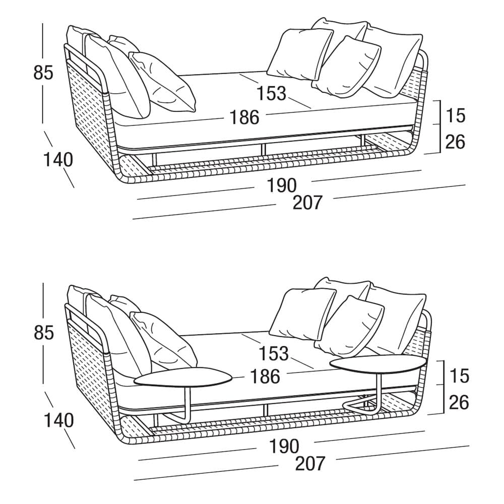 Portofino 9765 Daybed by Roberti Rattan