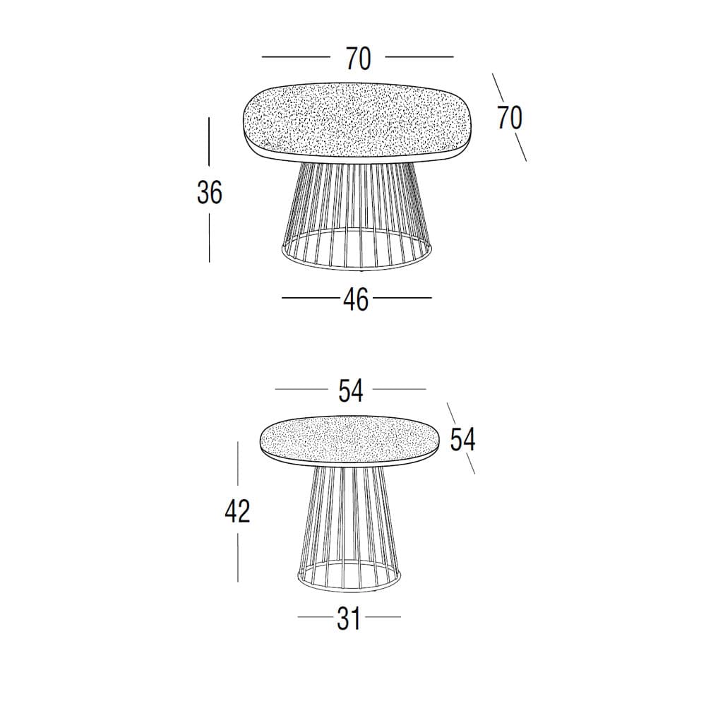 Charme Bronze Outdoor Coffee Table by Roberti Rattan