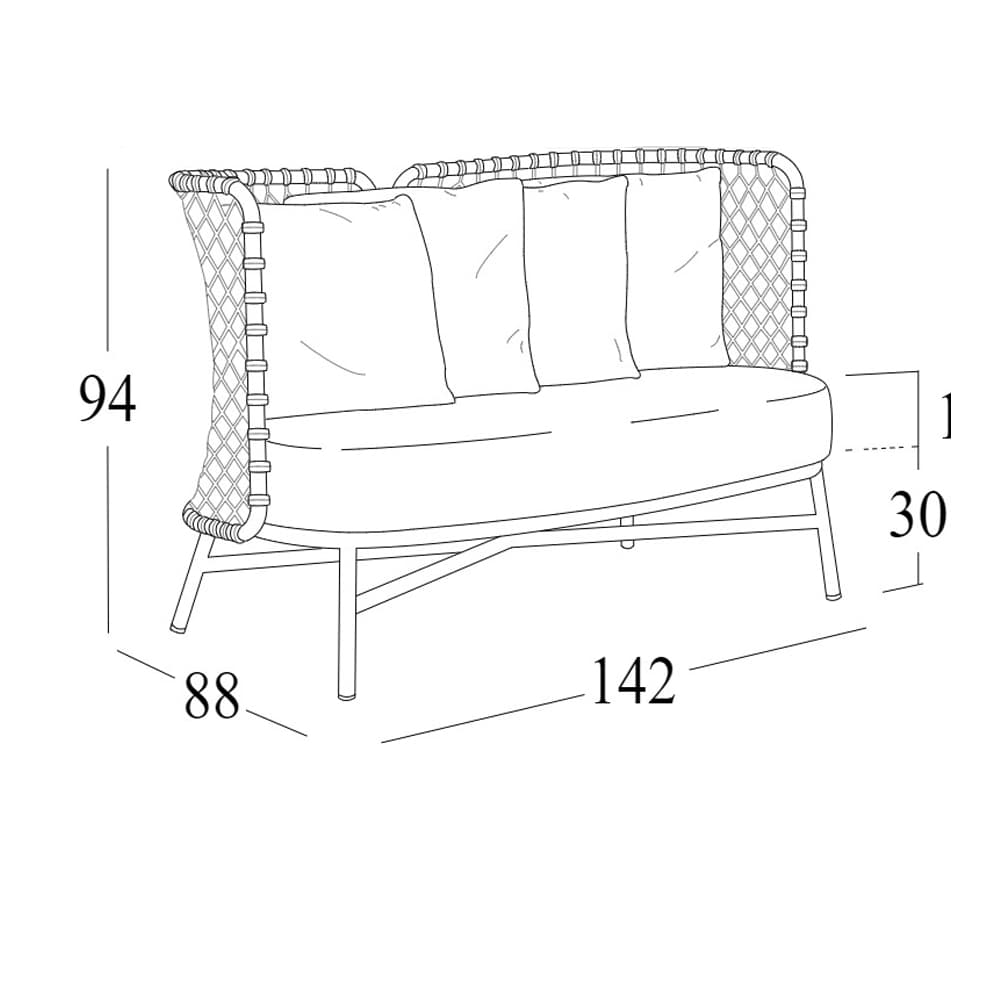 Charme Outdoor Sofa by Roberti Rattan