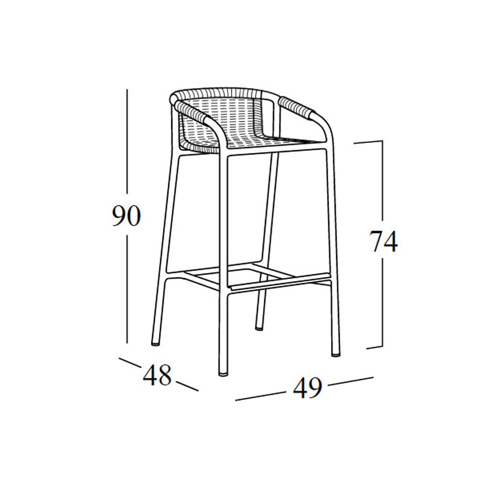 Capri Bar Stool by Roberti Rattan