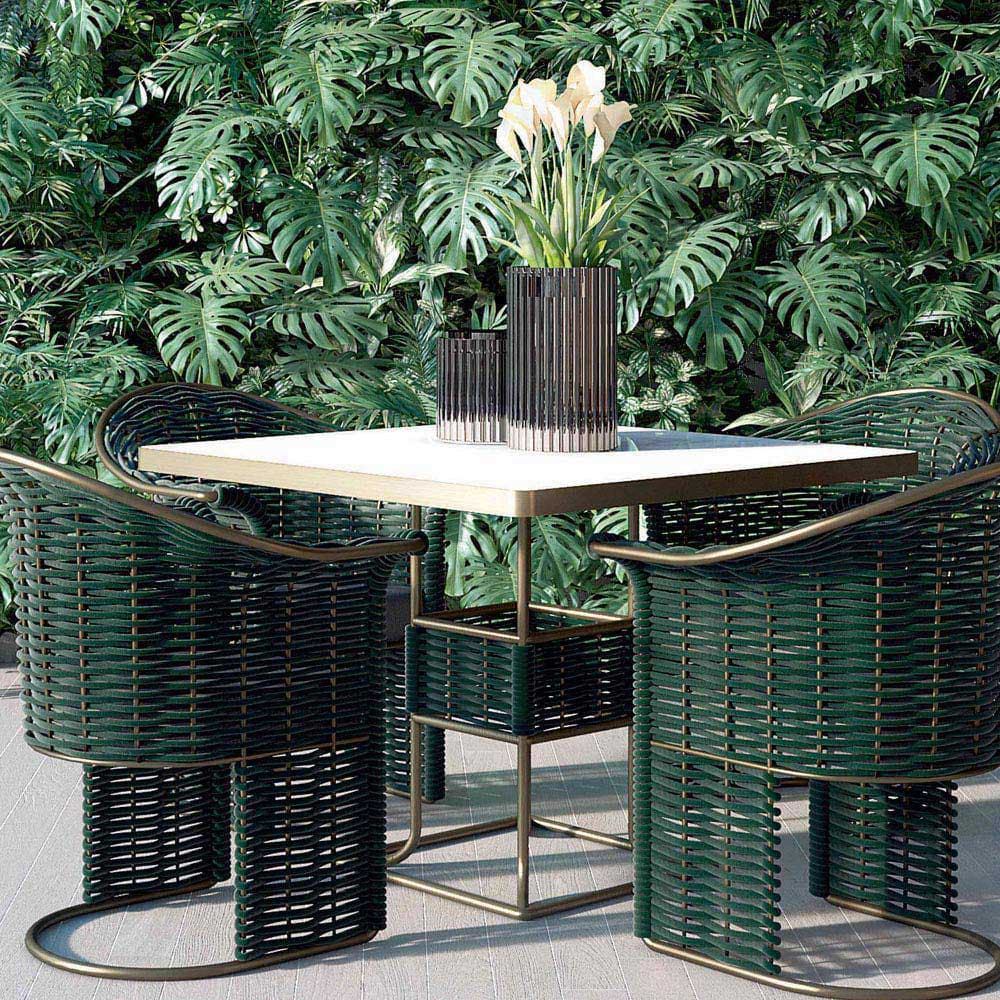 Marina Square Outdoor Table by Rugiano