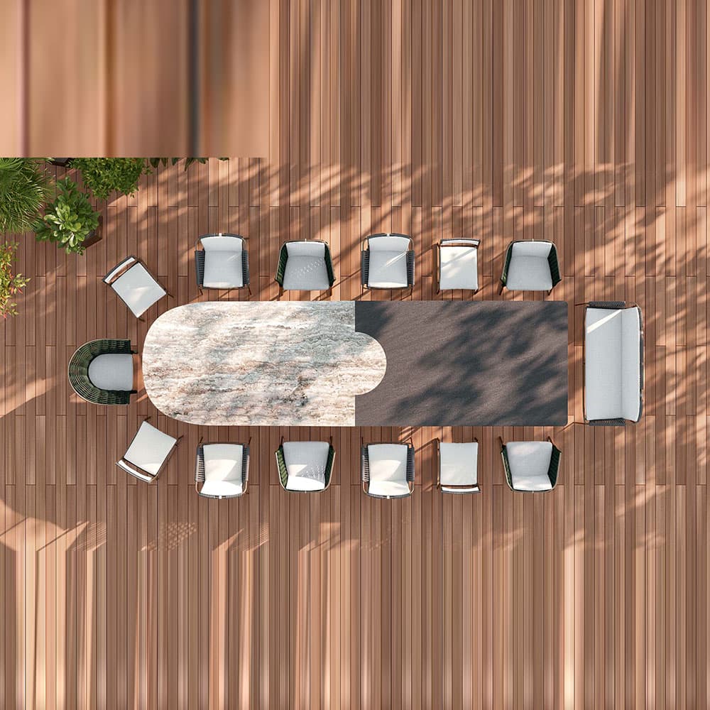 Mikado Rectangle Outdoor Table by Rugiano