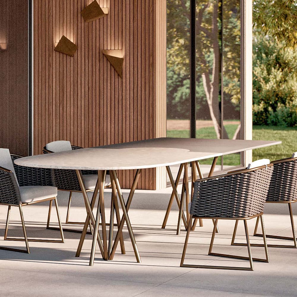 Mikado Rectangle Outdoor Table by Rugiano