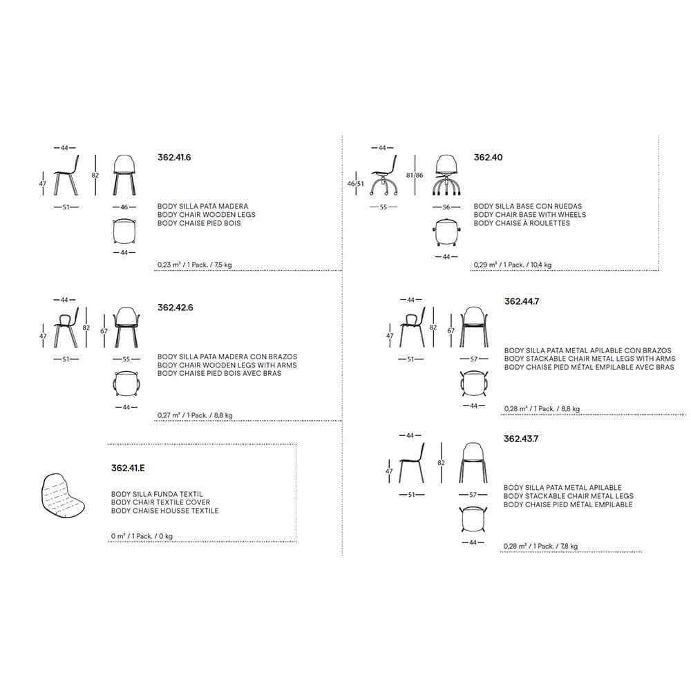 Body Dining Chair by Sancal