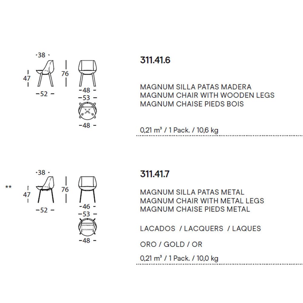 Magnum Dining Chair by Sancal