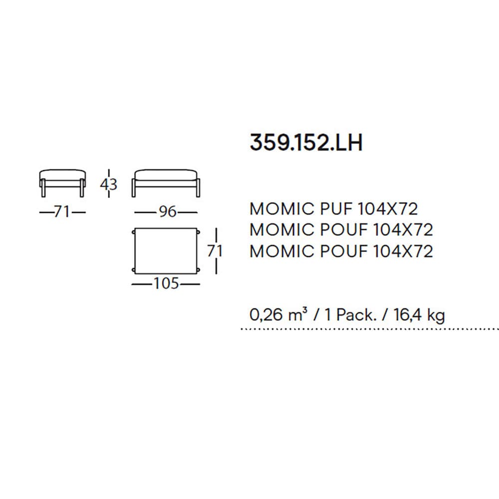 Momic Footstool by Sancal