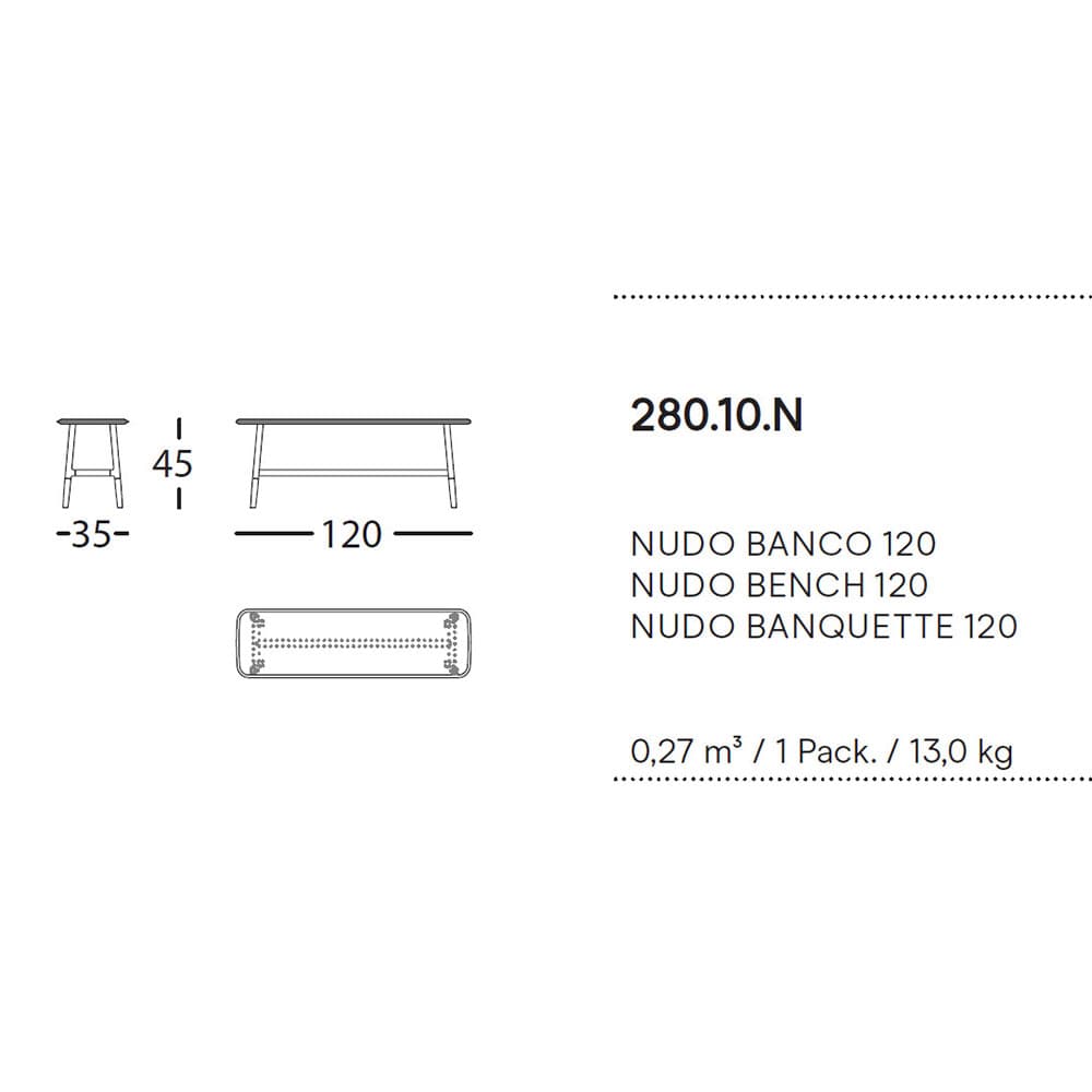 Nudo Bench by Sancal