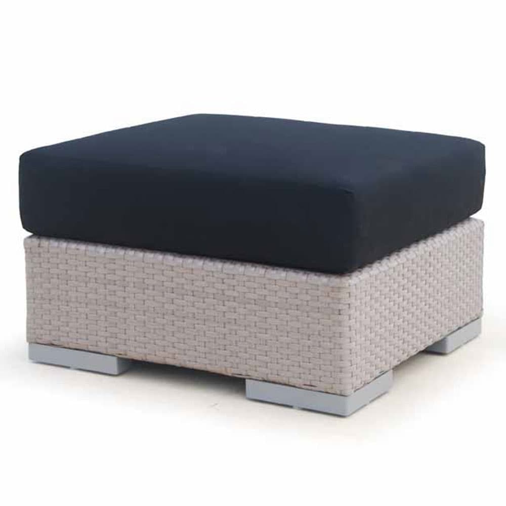 Brando Blue Footstool by Skyline Design