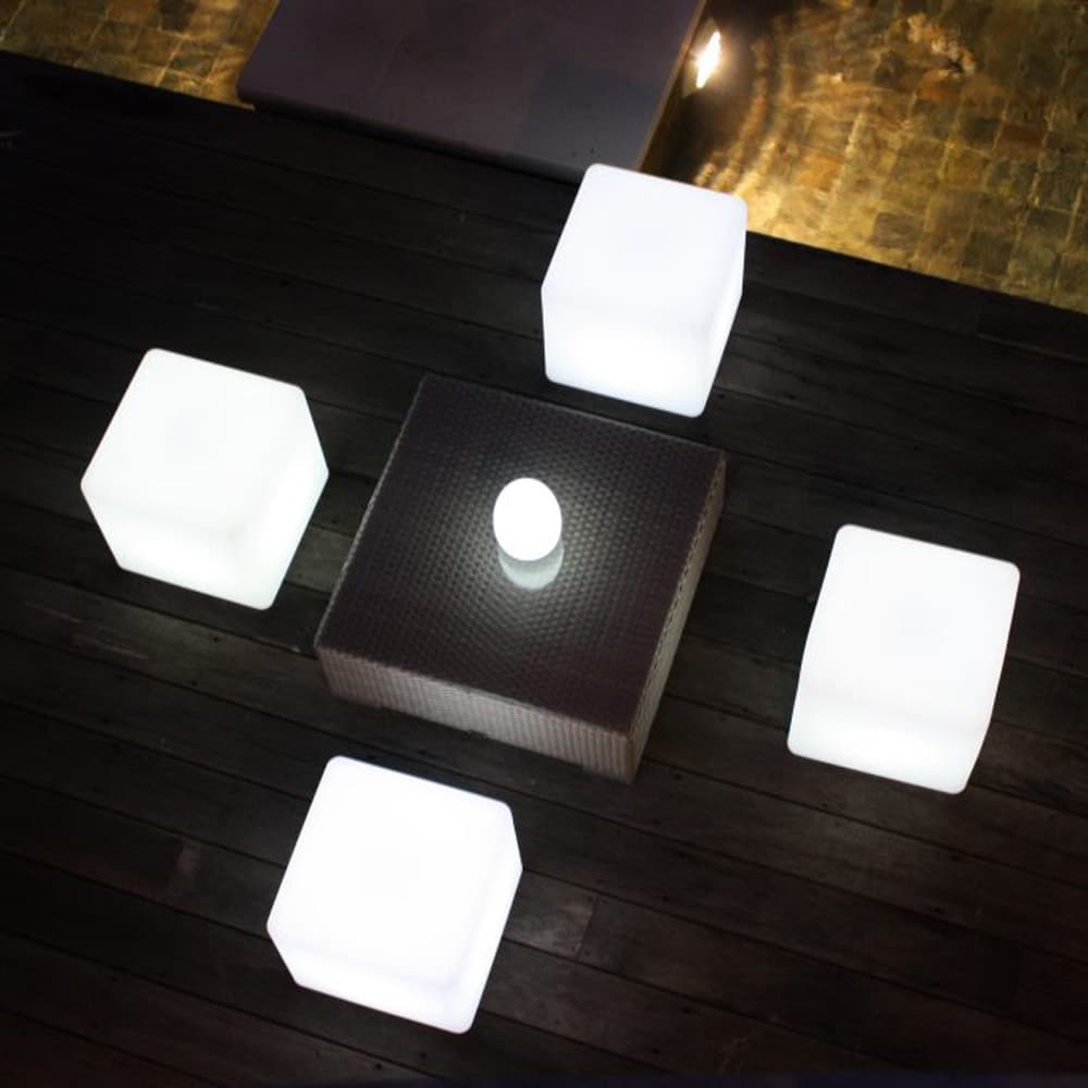 Cube Stool Floor Lamp by Skyline Design