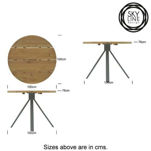 Alaska Round Dining Table by Skyline Design