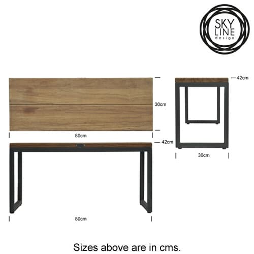 Nautic Rectangle Side Table by Skyline Design