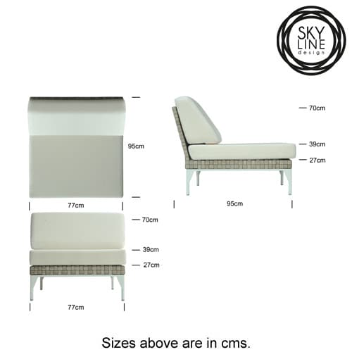 Brafta Centre Outdoor Sofa by Skyline Design