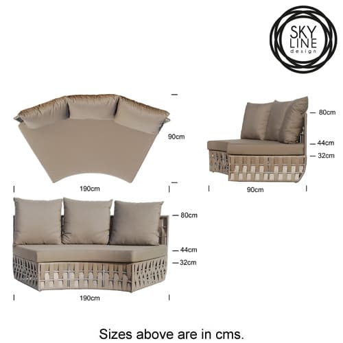 Strips Centre Outdoor Sofa by Skyline Design